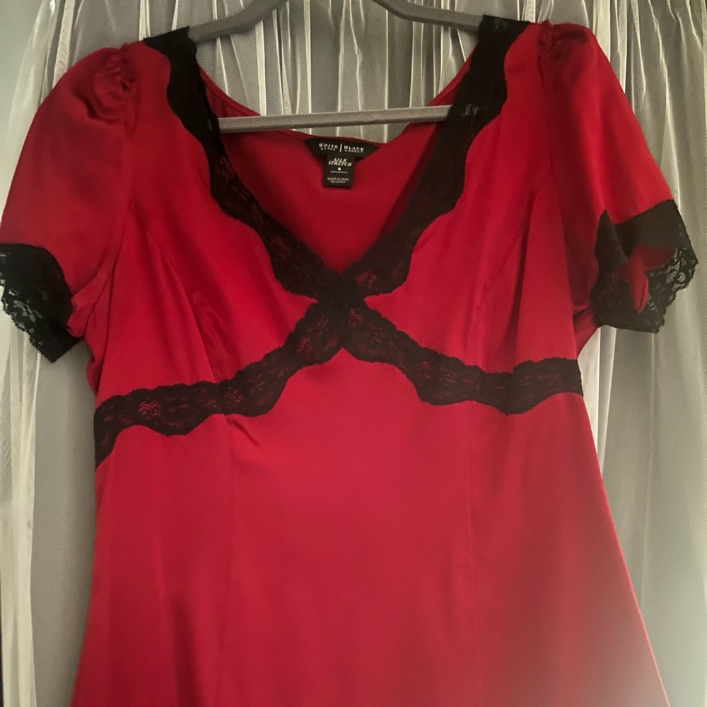 WHBM Red And Black Too with Lace size 8